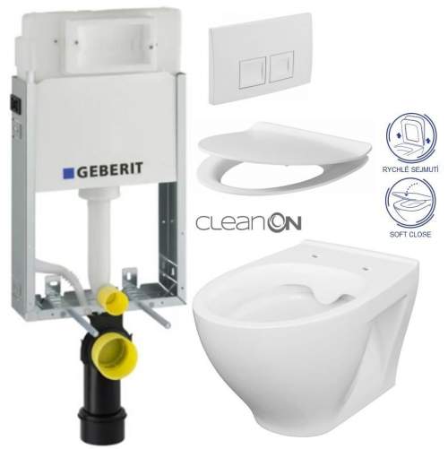 GEBERIT KOMBIFIXBasic DELTA 50 + WC CERSANIT CLEANON MODUO + SEDÁTKO