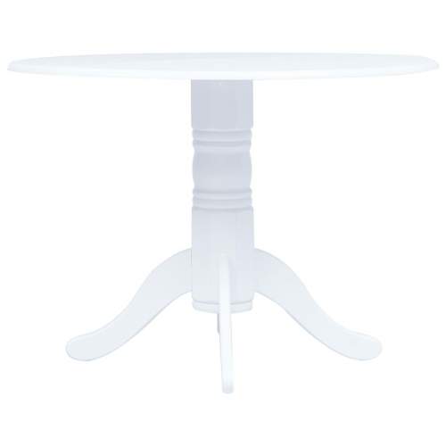 Shumee Jídelní stůl bílý 106 cm kaučukovník