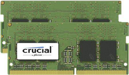 CRUCIAL pro Apple/Mac 32GB=2x16GB DDR4 SO-DIMM 2400MHz PC3-19200 CL17 1.2V Dual Ranked x8; CT2K16G4S24AM
