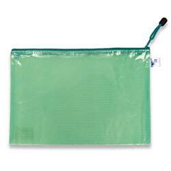 Karton P+P Síťovaná plastová obálka zelená