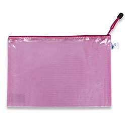 Karton P+P Síťovaná plastová obálka růžová