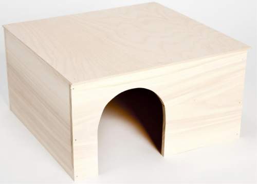 Samohýl Domek dřevo králík rovná střecha XXL 37 x 35 x 20 cm