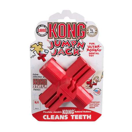 Kong Jump‘n Jack Medium dentální hračka kříž 9cm