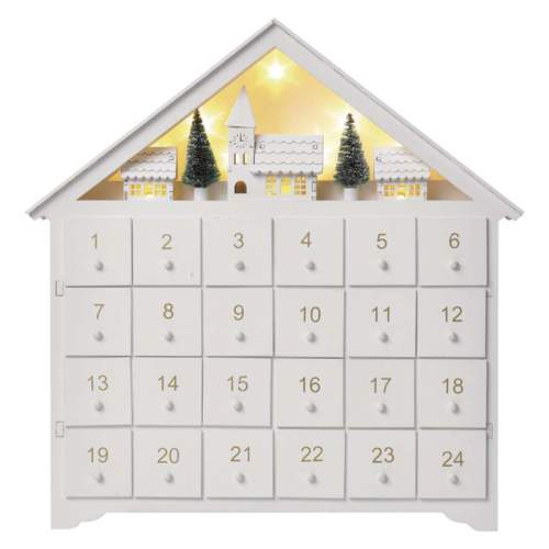 EMOS LED adventní kalendář dřevěný