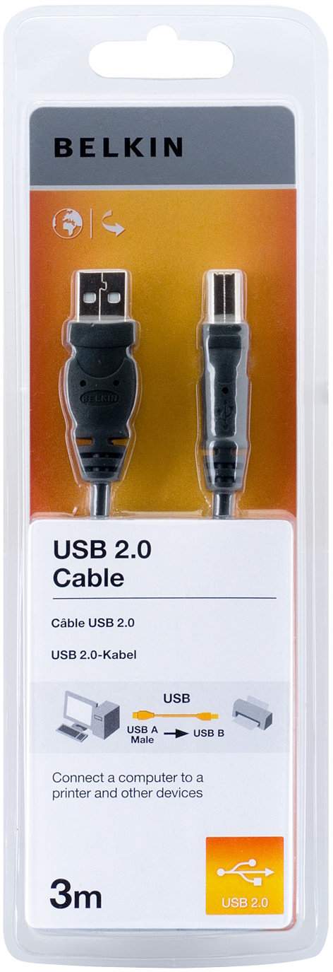 BELKIN USB 2.0 kabel A-B, řada standard, 3.0 m F3U154bt3M