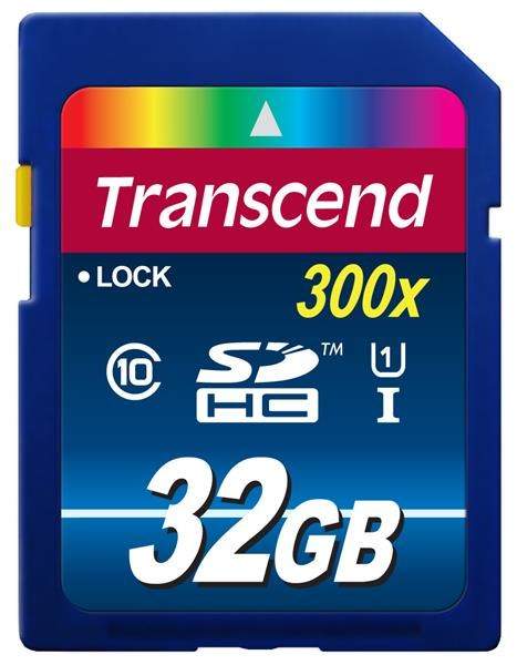 TRANSCEND SDHC karta 32GB Premium, Class 10 UHS-I, 300X - TS32GSDU1