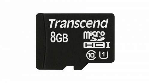 Transcend MicroSDHC karta 8GB Premium, Class 10 UHS-I 300x, bez adaptéru; TS8GUSDCU1