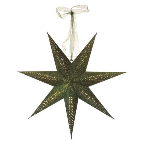 Emos Vánoční hvězda papírová zelená 60 cm DCAZ10