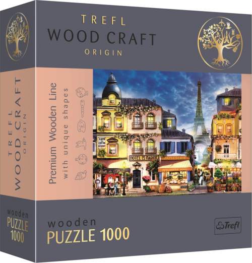 TREFL Wood Craft Dřevěné puzzle Francouzská ulice 1000 dílků