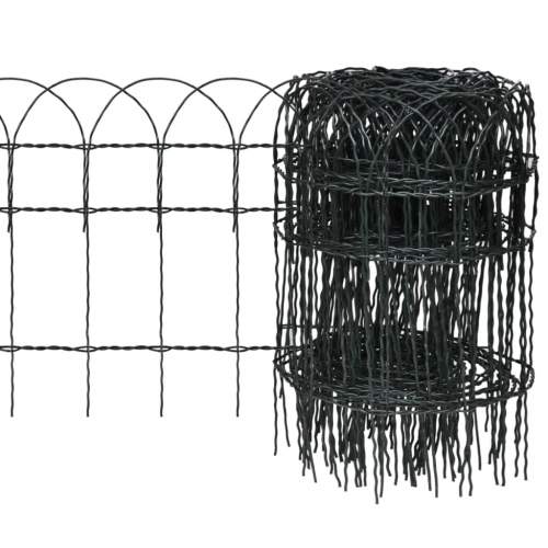 Zahradní plot práškované železo 10 × 0,4 m