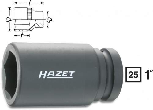 Kovaný vnitřní nástrčný klíč 1" šestihranný 41mm HAZET 1100SLG-41 - HA002481
