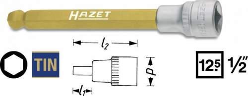Nástrčný klíč Hazet 12 mm, inbus, 1/2", Speciální ocel 986KK-12