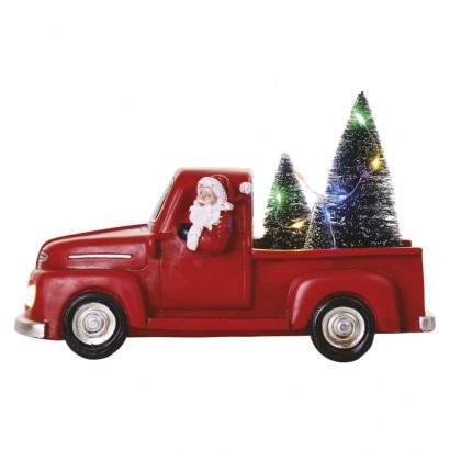 Emos LED Santa v autě s vánočními stromky multicolor