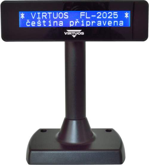 Virtuos FL-2025MB - LCD zákaznicky displej, 2x20, serial (RS-232), černá EJG0006