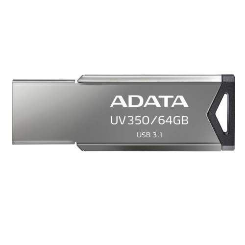 ADATA Flash Disk 64GB UV350, USB 3.2 , kovový šedá AUV350-64G-RBK
