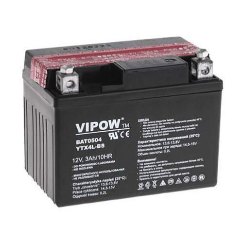 Baterie typu VIPOW MC pro motocykly 12V 3Ah