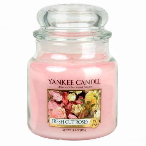 Aromatická svíčka, Yankee Candle Fresh Cut Roses, hoření až 75 hod