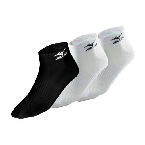 Mizuno Běžecké ponožky TRAINING MID 3P, bílá, velikost M