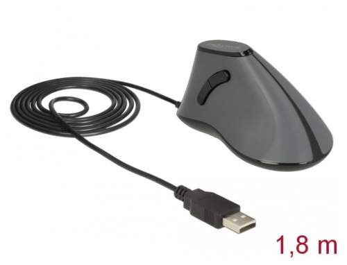 DeLOCK Ergonomická vertikální optická 5-tlačítková USB myš (12527)