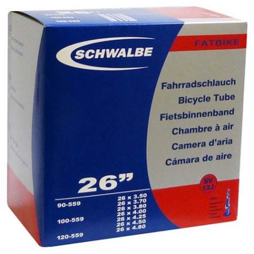 SCHWALBE duše SV13J FatBike 26"x3.50-4.80 (90/120-559) FV/40mm