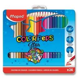 MAPED Pastelky trojhranné Color'Peps 24ks v plechové krabičce