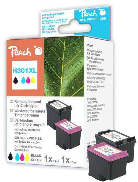 PEACH kompatibilní cartridge HP No 301XL MultiPack, black, color - 316258