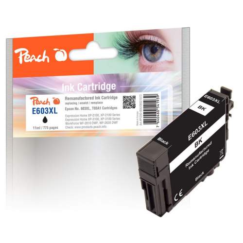 PEACH kompatibilní cartridge Epson No 603XL, black, 11 ml  (321072)