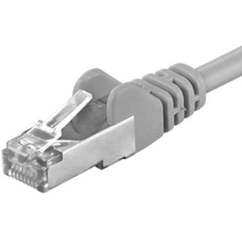 Premiumcord Patch kabel CAT 6a S-FTP,RJ45-RJ45,LSOH, AWG 26/ 7 15m šedá sp6alsoh150