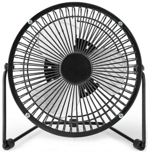 Nedis FNDK1BK15 stolní mini USB ventilátor 15 cm s kovovým tělem, černý