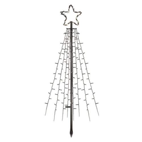 Led vánoční strom kovový, 180 cm, venkovní i vnitřní, studená bílá, časovač dctc02