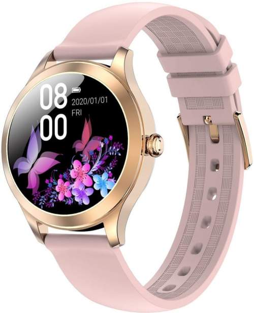 Chytré hodinky ARMODD Candywatch Premium 2, růžový řem, zlatá