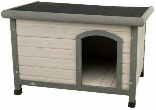 Trixie Natura bouda pro psa s rovnou střechou S-M 85 x 58 x 60 cm, šedá