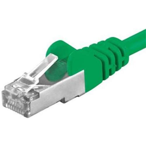 PREMIUMCORD Patch kabel CAT6a S-FTP, RJ45-RJ45, AWG 26/7 10m zelená sp6asftp100G