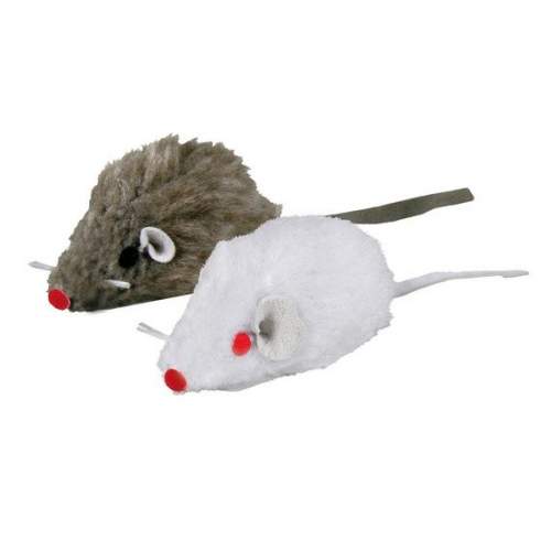 Trixie Mini - Mouse, bal. 160 ks bílá, šedá myš 5 cm