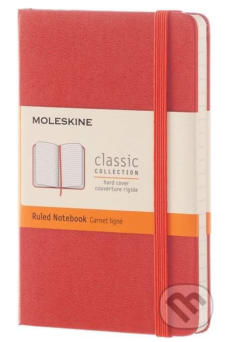 Moleskine - zápisník - linkovaný, oranžový S
