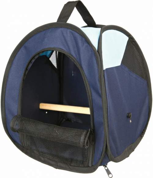 TRIXIE Transportní taška s bidýlkem pro ptáky tm/sv.modrá 27x32x27cm