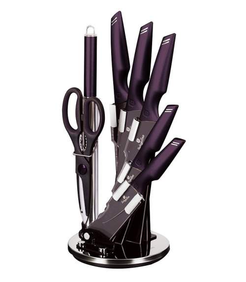 Sada nožů ve stojanu 8 ks Purple Eclipse Collection