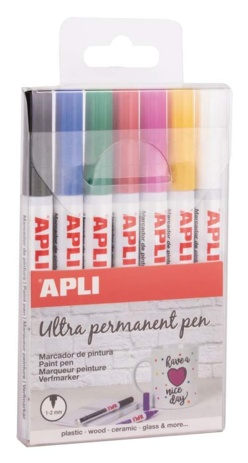 APLI Lakové popisovače ultra permanentní 7 barev