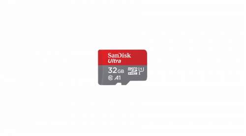 SanDisk MicroSDHC karta 32GB Ultra (120MB/s, A1 Class 10 UHS-I, Android - Tablet Packaging, Memory Zone App) + adaptér (SDSQUA4-032G-GN6TA)