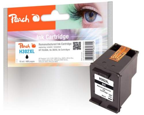 PEACH kompatibilní cartridge HP F6U68A, No 302, black, XL - 319603