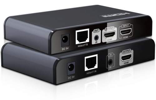 PREMIUMCORD HDMI extender na 120m přes LAN, over IP, HDBitT, lokální HDMI výstup khext120-9