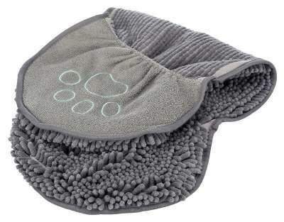 TRIXIE Ručník s kapsami na ruce, mikrovlákno, 80x35cm, šedá