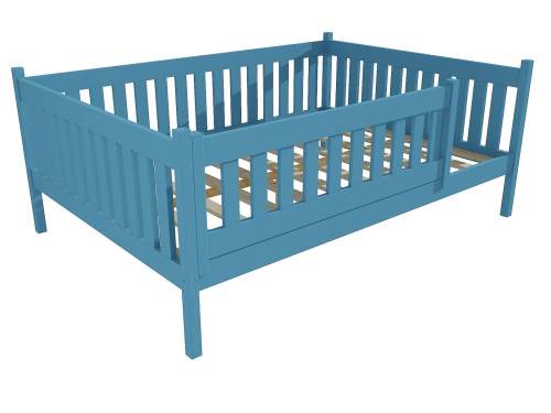 Dětská postel M 012 XL NEW* se zábranou Rozměr: 120 x 200 cm, Barva: barva modrá