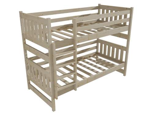 Patrová postel PP 021 Rozměr: 80 x 200 cm, Prostor mezi lůžky: 80 cm, Barva: surové dřevo