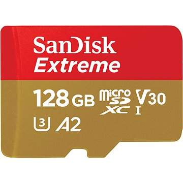 SanDisk microSDXC 128GB Extreme + Rescue PRO Deluxe + SD adaptér (SDSQXAA-128G-GN6MA)