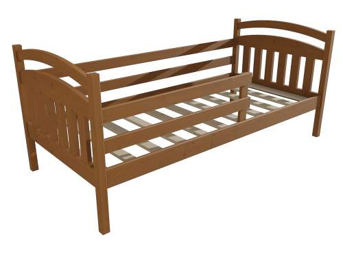 Dětská postel DP 015 se zábranou Rozměr: 80 x 200 cm, Barva: moření dub