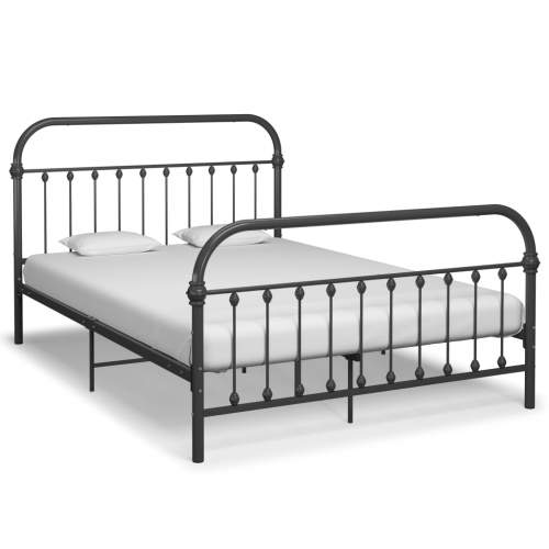Rám postele šedý kov 120x200 cm