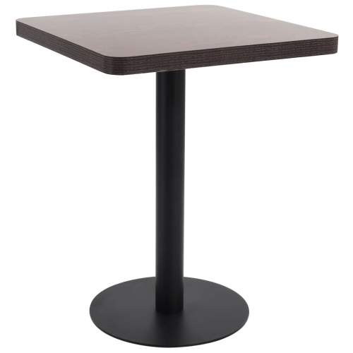 Bistro stolek tmavě hnědý 60 x 60 cm MDF