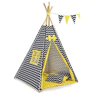 Dětský stan BabyTýpka teepee Chevron yellow