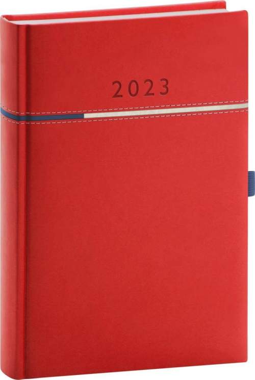 Prescogroup Diář 2023: Tomy - červenomodrý, denní, 15 × 21 cm